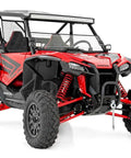 Red Honda Talon 2019-2021 with UTV Winch Mounting Plate For Honda Talon 2019 To 2021 Black Beefy Heavy Duty Thick Steel Off Road