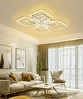 Modern living room with 100W LED Dimmable Ceiling Light With Remote And App Control 12000 Lumen Modern Ceiling Lamp 3000K To 6500K
