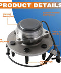 Front Wheel Hub Bearing Assembly 515053 For Chevy Avalanche Express Suburban Tahoe, 6 Lug ABS, 2WD, Triangular Flange