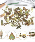 DIY Friendly Self Drilling Drywall Anchor Kit 30 And 50 Piece Set zinc-coated metal anchors with screws on white background