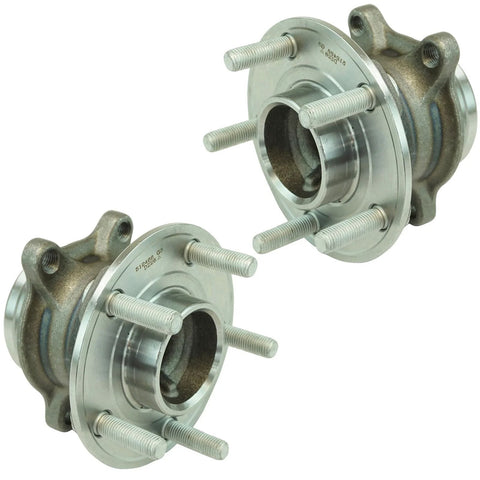 Rear Left And Right Wheel Bearing And Hub Assembly Set For Ford Focus 2013 Through 2018 2 Piece Without Active Park Assist Fits SE ST S