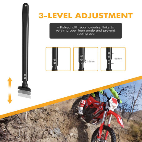 Adjustable Dirt Bike Kickstand With Three Level Height And 15mm Per Level Tilt For Beta RR 2T And XTrainer 250 2013-2024