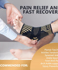 Copper Infused Ankle Brace For Men And Women Pair With Pain Relief For Plantar Fasciitis Sprained Ankle Achilles Tendon Recovery