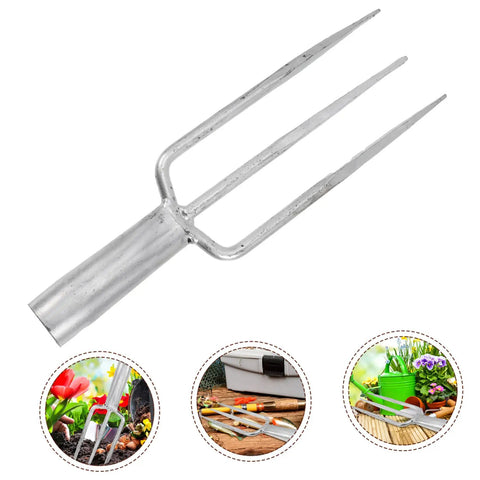 Heavy Duty Garden Fork Broad Fork For Gardening And Digging, steel tool for soil loosening, shown with gardening images.