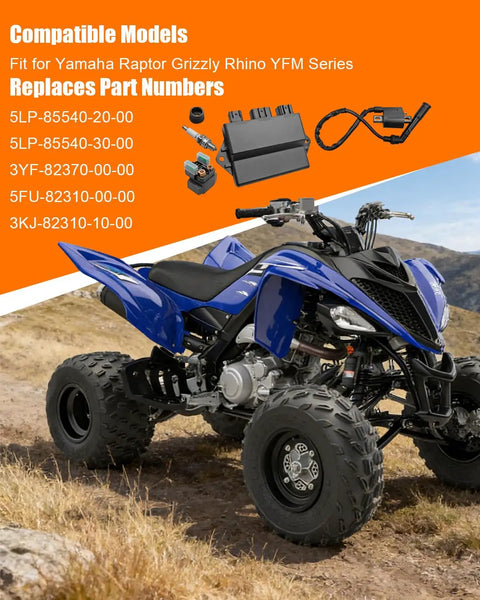 CDI Box Module Kit For YFM660 Raptor 660R 2002 2003 And Grizzly 660 Rhino 660 Quad Models 2002 To 2008 Replacement Part 5LP 85540 20 00 shown with Yamaha ATV