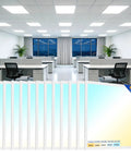 12 Pack 2x2 LED Flat Panel Light Kit With 6000LM For Drop Ceiling Installations In Office Kitchen Basement And Laundry, panels shown in office