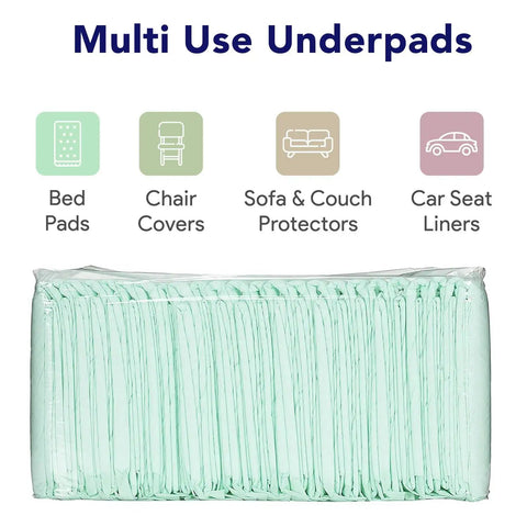 Hella Absorbent Disposable Chux Underpads 100 Pack 30X36 Inch triple layer bed pads for versatile use and protection.