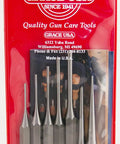 Steel Punch Set For Gunsmiths Seven Piece Nickel Chrome Plated Tools With Center And Starter Punches In Vinyl Pouch Made In USA