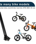Adjustable Angle Bike Seat Post 30.9x300mm Aluminum Alloy Universal Fit For Road MTB BMX Tilt Adjust Saddle Post next to various bikes.