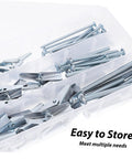 Heavy Duty Toggle Bolt And Wing Nut Kit For Drywall Anchoring In Hollow Walls Easy Install DIY Friendly Secure Mounts Versatile Metal Anchors For Shelves Cabinets And More 48Pcs in storage box
