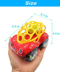 Built To Last Toddler Car Toys Set For Ages 1 To 5 Easy Grip Geometric Cars For Tiny Hands showing size in a hand