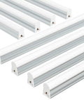 Eight Pack T5 LED Shop Lights 4 Feet, 2000 Lumens Each, 6500K Crisp Daylight White, Integrated Fixture, 20W, Linkable Up to Eight Units