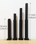 Beefy Adjustable Furniture Legs 10 To 17 Inches Heavy Duty Replacement Feet for Bed Sofa Dresser Chair TV Stand and Coffee Table