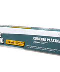 P1250R Heavy Duty High Density Drop Cloths 12 Ft By 50 Ft 1.5 Mil Clear Plastic Sheeting Roll packaging