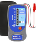 High Voltage Insulation Tester Megohmmeter Up To 1000 Megohms At 500 Volts For HVAC Pros Tough Impact Resistant Meter With Soft Case LED Zone Indicator Compatible With Supco M500 Ideal For Compressor And Motor Windings, with case and clips