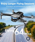 Dope 2K GPS Drone With EIS And 7.22 Inch Remote Screen flying over highway for 64 minutes with long range transmission