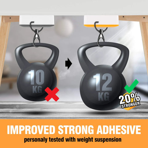 Improved strong adhesive in Six Piece Toilet Seat Bumper Set with Height Adjusters and Lifter, supporting 12kg weight