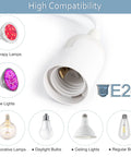 E26 socket high compatibility with bulbs for 20 Foot UL Approved Hanging Lantern Extension Cord With On Off Switch For E26 E27 Socket 360W Paper Lantern Pendant Light Cable Ideal For Diy Decor Ceiling Fixtures Or Patio Lighting