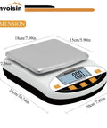 Pro Grade Digital Lab Scale 5000g Capacity And 0.01g Readability Analytical Balance dimensions display and buttons