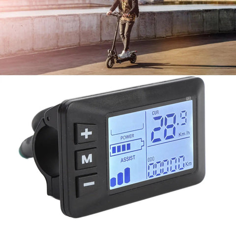 Wireless LCD Display Panel For Electric Bicycles And Scooters 24V 36V 48V Compatible Speedometer Odometer Control Meter For Easy Bike Mod Ride Ready Readout ABS Shell Durable And Lightweight