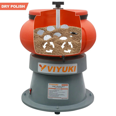 18 Lb Vibratory Tumbler Polishing Machine For Metal Parts 120V 60Hz Beefy Motor Delivers Smooth Finish Easy To Use Rock Tumbler Alternative