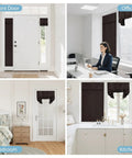 Sightlight French Door Curtains For Privacy And Thermal Insulation, Easy One Minute Install With Adhesive Straps in various rooms.