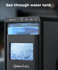 Chewable Nugget Ice Maker Countertop 44 Lbs Per Day Pebble Sonic Ice Machine with see-through water tank and ice display