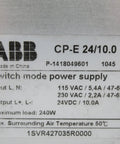 Used Switch Mode Power Supply 24VDC 10A 240W Solid SMPS For Control Panels And Automation Needs, Reliable Compact Unit Ideal For DIY Projects And Pro Builds. ABB CP-E 24/10.0 label