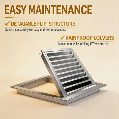 Heavy Duty Rock Solid Louvered Access Panel For Drywall Stainless Steel Inspection Door with flip structure for easy maintenance.