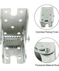 Hella Sturdy Folding Table Leg Brackets Self Locking Heavy Duty Hinge Set showing zinc plated steel hinge with spring mechanism.