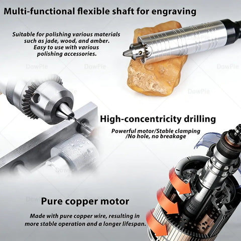 Beast Mode Flexible Shaft Bench Grinder Polishing Drill For Jade Wood Jewelry Crafting With Hustle Ready Aluminum Rod for engraving and drilling.
