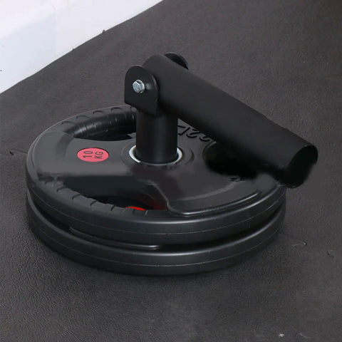 Landmine Attachment For 1 Inch Or 2 Inch Barbell All Steel Powerlifting Platform Access For Home Gym With 360 Degree Pivot Lets You Do Smooth Landmine Presses Rows Deadlifts And Push Jerks Heavy Duty Build showing black steel construction with weight plates