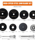 Go To Rotary Tool Cutting Discs Kit With Three Different Saw Blades For Wood Metal Plastic Glass And Stone Upgraded Cutting Wheel Set