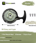 Easy Recoil Pull Starter For 43cc 47cc 49cc 50cc 63cc 70cc Small Engines, 98mm diameter, shown with handle and screws
