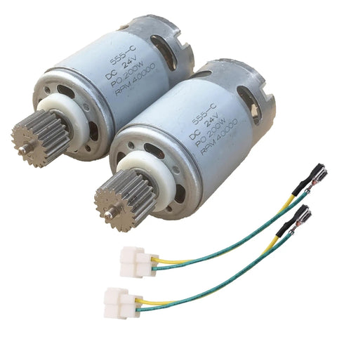 Two Pack 24V 40000RPM 19T Electric Motors For Power Wheels Upgrade High Speed Drive Engines with connectors