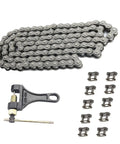 420 Motorcycle Chain With 132 Links And Chain Breaker Heavy Duty Compatible With 50Cc To 212Cc ATVs And Dirt Bikes Includes 10 Master Links