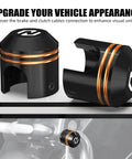 Orange Brake And Clutch Cable Ferrule Covers And Cable Gland For Harley Touring Models CVO Limited FLHTKSE 2015-2020 And Electra Glide Ultra Classic FLHTCU 2014-2019 For A Ride-Ready Boss Look. Black CNC aluminum cable covers with orange rings
