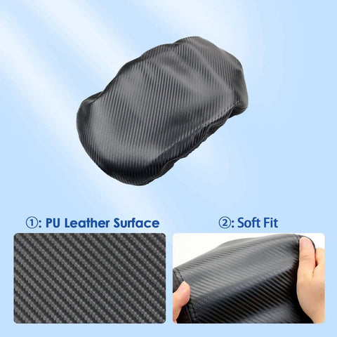 Mazda CX 30 Center Console Cover Leather Armrest Protector Waterproof And Anti Scratch Black Carbon Fiber Finish for 2020 to 2026