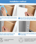 Installation steps for Round Silicone Cabinet Door Bumpers 192 Piece Pack Self Adhesive Furniture Pads Clear.