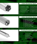 Must Have Portable Gamebit Screwdriver Set With 3 8mm And 4 5mm Heads Plus Magnetic Tri Wing Bit For NES SNES N64 Game Boy GameCube Sega Genesis And Other Cartridges By Mart Cobra showing screwdriver bit designs and compatible devices.