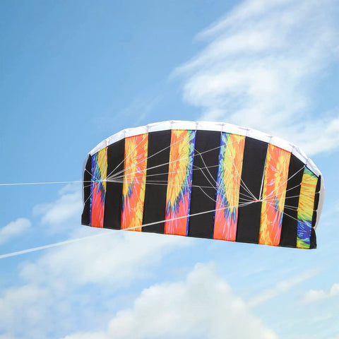 Dual Line Stunt Parafoil Kite With Tie Dye Style No Assembly Required, Easy To Fly And Fun, Weather Resistant Ripstop Fabric