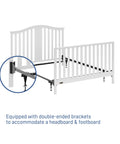 Crib Conversion Kit For 4 In 1 And 5 In 1 Convertible Cribs And Mini Cribs Converts To Twin And Full Beds Box Spring Required