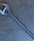 24 Inch Adjustable Wrench With Raised Head And Wide Grip For A Broad Range Of Fasteners, Thin Jaw For Tight Spaces, 15 Degree Offset