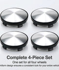 Snap In Wheel Center Caps 4 Pack Premium Scratch Resistant Hub Covers With Secure Lug Clip Design For Cars Trucks And SUVs