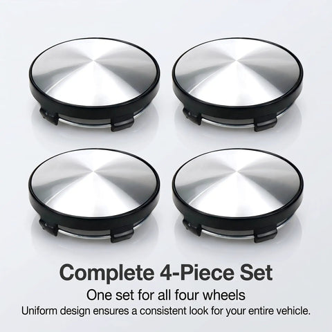 Snap In Wheel Center Caps 4 Pack Premium Scratch Resistant Hub Covers With Secure Lug Clip Design For Cars Trucks And SUVs