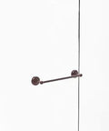 Monte Carlo 18 Inch Shower Door Towel Bar In Antique Copper Solid Brass Bath Hardware with Classic Contemporary Design on glass door