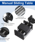100mm Manual Linear Stage With Double Axis Slide Rail For CNC Machine featuring metal construction and lead screw mechanism