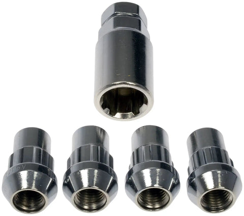Chrome Wheel Nut Lock Set Acorn Style M12 1 50 Anti Theft Lug Nut Kit Corrosion Resistant Replacement Upgrade For Select Models 4 Pack