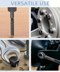Beefy 100 Pack Wood Lag Screws Three Eighths Inch By Two Inches Hex Head Bolts for versatile use in wood projects