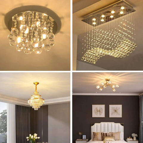 Chandeliers illuminated with G9 Halogen Bulb 40 Watt 120 Volt Dimmable T4 Bi Pin Base for home lighting projects